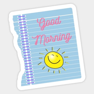 Good Morning Smiley  Sun Sticker